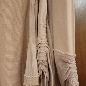 Free People Camel Textured Knit Accessory